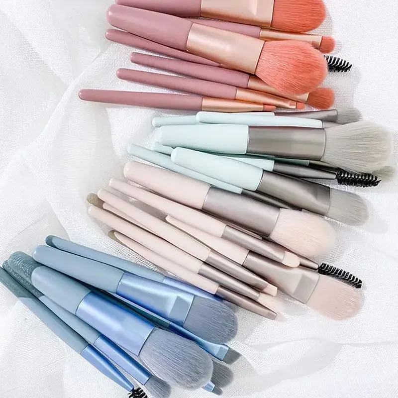 8Pcs 소프트 푹신한 메이크업 브러쉬 세트 화장품 파운데이션 블러쉬 파우더 아이섀도우 카부키 블렌딩 메이크업 브러쉬 뷰티 도구