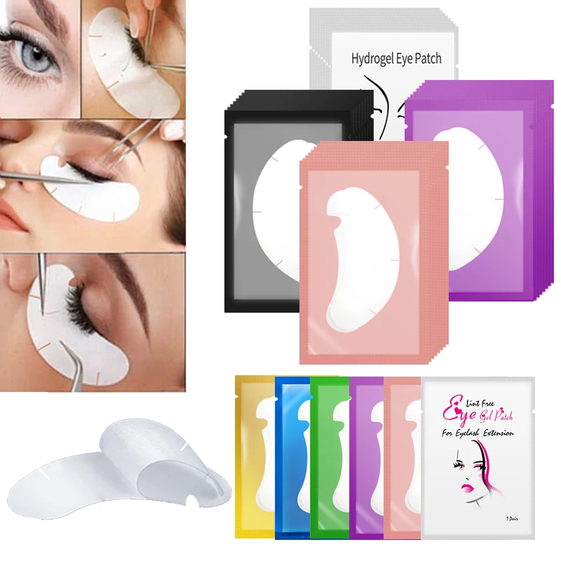 50/100PCS U 모양 속눈썹 패드 접목 된 속눈썹 하이드로 겔 젤 패치 속눈썹 연장 팁을위한 눈 패드 아래 스티커 메이크업 도구