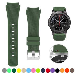 삼성 갤럭시 시계 3 용 22mm 실리콘 밴드 삼성 액티브 2 40 44mm Amazfit GTR 47mm 용 45mm 기어 S3 프론티어 22mm 스트랩