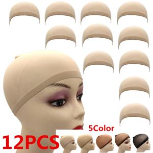 1/6/12bags 통풍 나일론 메쉬 누드 스타킹 가발 모자 Hairnets Stretchy Close End 슈퍼 엑스트라 얇은 피부 통기성 가발 모자