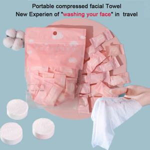 20/50PCS 미니 압축 수건 일회용 캡슐 수건 매직 페이스 케어 타블렛 야외 여행 천으로 종이 티슈를 닦아