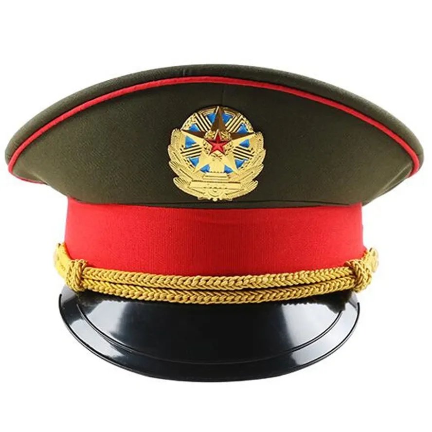 영국 패션 레드 성능 모자 녹색 군사 모자 봄 육군 모자 흰색 캡틴 모자 성인 코스프레 큰 경찰 모자