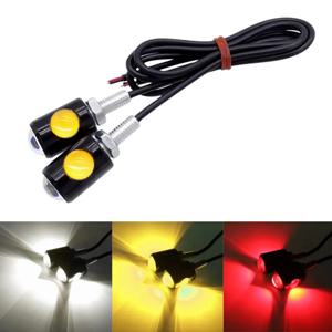 2Pcs 듀얼 LED 오토바이 신호 램프 슈퍼 밝은 LED 자동차 번호 번호판 볼트 나사 테일 후면 조명 브레이크 안개 램프 전구