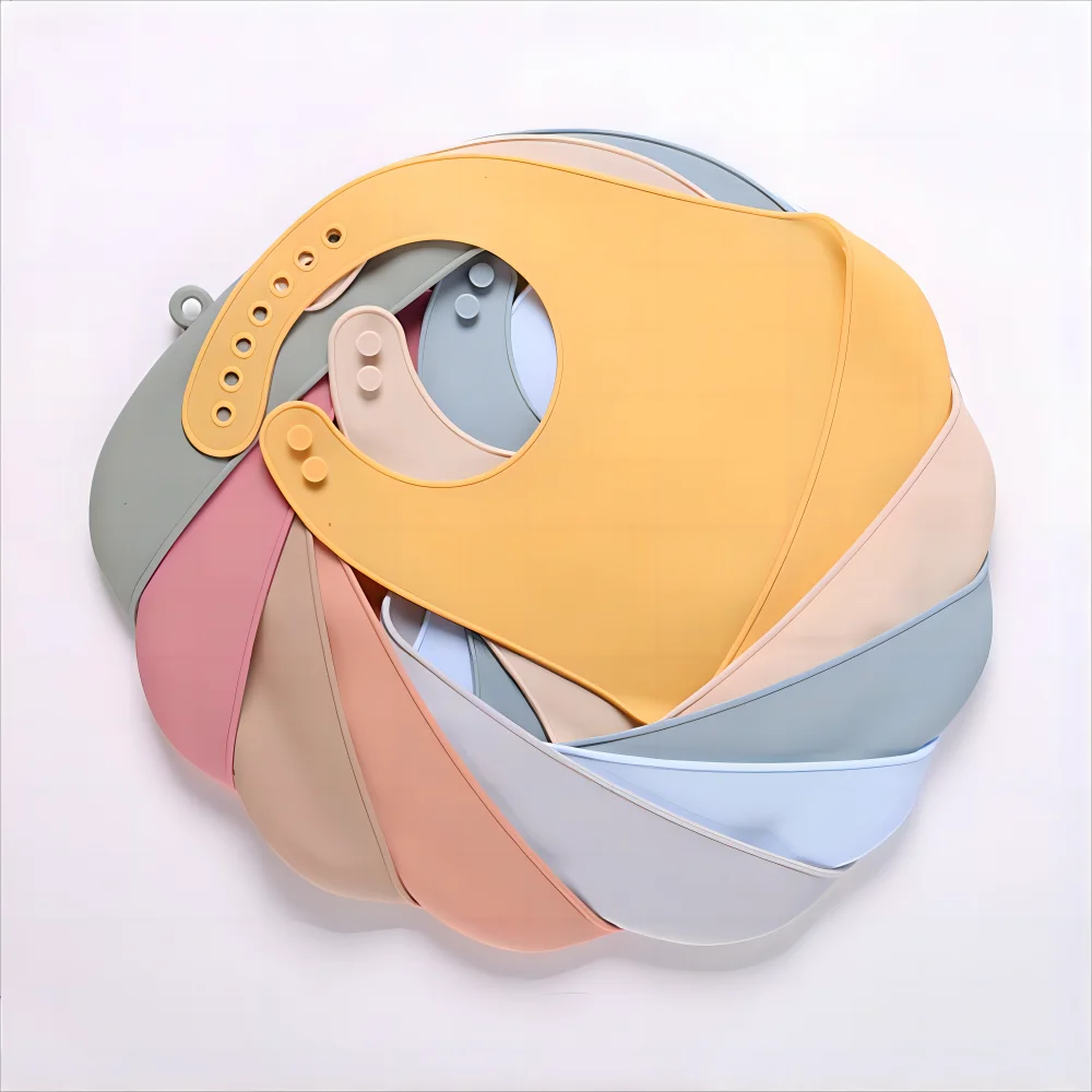 1/2pcs 식품 학년 실리콘 아기 먹는 Bibs 청소하기 쉬운 아기 Bibs Drool Towels 방수 어린이 실리콘 Drool Bibs