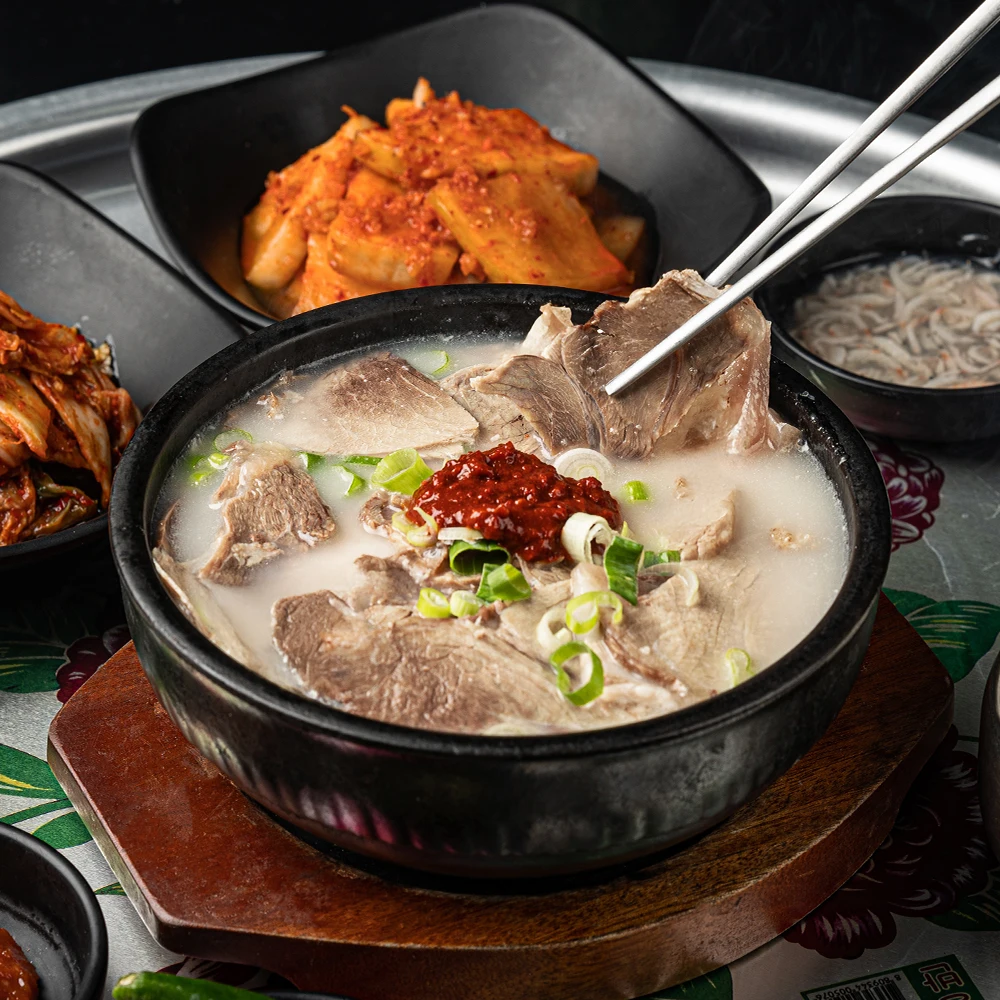 [직접]  한우사골 국내산 돼지고기 부산식 돼지국밥 500g 3팩