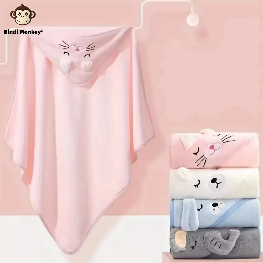 만화 아기 목욕 타올 유아 부드러운 목욕 가운 후드 Swaddle 수건 담요 어린이 신생아 소년 소녀를위한 따뜻한 잠자는 Swaddle 랩