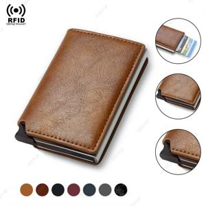 안티 Rfid 차단 보호 된 마법 도둑 RFID ID 신용 카드 소지자 케이스 스마트 미니멀리스트 지갑 남성 여성 슬림 현금 카드 소지자