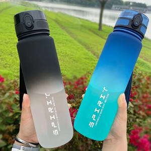 1PCS 800ML 대용량 스포츠 물병 누출 방지 다채로운 플라스틱 컵 야외 여행 휴대용 체육관 피트니스 주전자