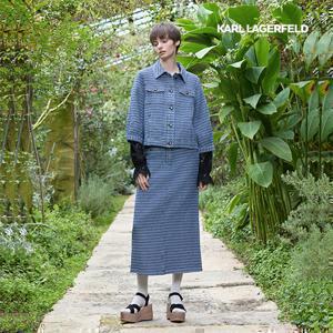 칼라거펠트 25SS De Nimes 자카드 니트 스커트