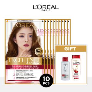 엑셀랑스 크림 염모제 10개+스트라이프 런치 쿨러백