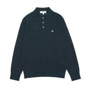 24SS 머서라이즈드 코튼 100% 폴로스웨터 (다크그린)