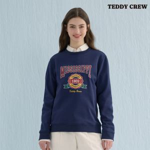 클래식 레터링 맨투맨 NAVY (T02O-1)