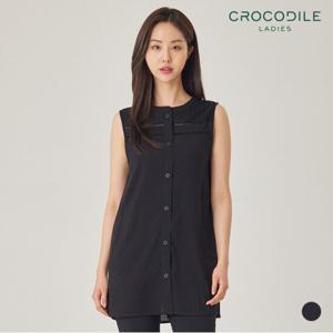 [크로커다일레이디] 레이스패치롱베스트_CLBMVT101
