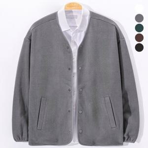 [후앙스] 오버핏 소프트 스냅단추 후리스 가디건 SBJP8132