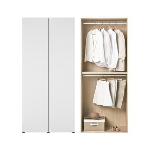한샘 바이엘 채널 옷장 화이트 100cm(높이216cm) 2단 행거형