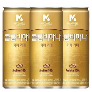 갤러리아_맥스웰 콜롬비아나 카페라떼 240ml x 30캔