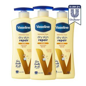 바세린 드라이 스킨 리페어 로션 400ml 3개