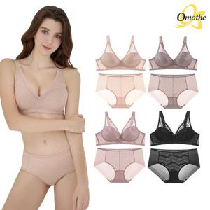 [오모떼] 빅사이즈 베이직 여성속옷세트 1세트(총2종)