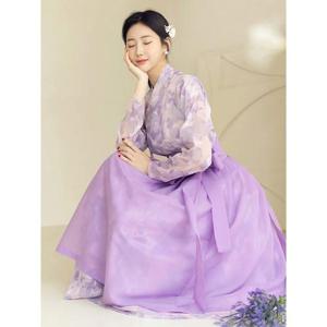[시크라인]늘품 오간자 플로랄 철릭 원피스