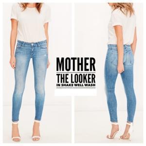 MOTHER The Looker Crop in shake well 마더데님 여성여자 블루크롭스키니 스몰미듐라지 24252627