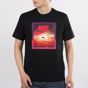 나이키 반팔티아쿠아 포토 프린팅 데일리 캐주얼 반팔티남자 반팔티셔츠 블랙 CT6591-010