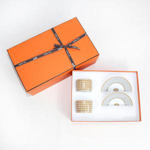 에르메스 모자이크 오 24 티컵 & 소서 골드 찻잔세트 (2개 세트) P026016P