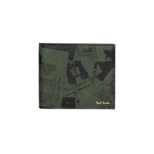 폴스미스 PAUL SMITH 남성 시그니처 프린트 반지갑 KHAKI M1A 4832 ECOLPR