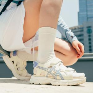 아식스 카하나 여성 샌들 크림 그레이 블루 1203A130-101