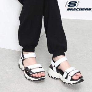 스케쳐스 딜라이트 스트랩 발편한 여성 샌들 화이트