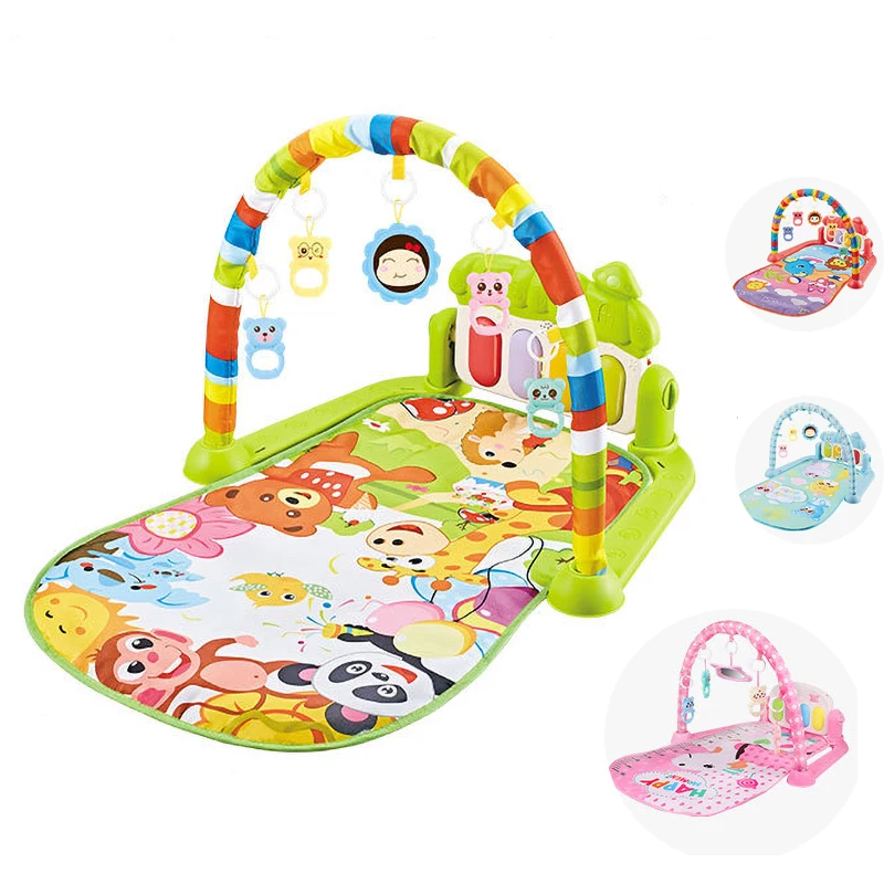 아기 활동 체육관 음악 랙 놀이 매트 아이 깔개 퍼즐 카펫 피아노 키보드 유아 Playmat 크롤링 게임 패드 아기 장난감 선물