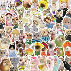 10/30/62Pcs Fummy 만화 고양이 낙서 스티커 Meme 데칼 전화 노트북 스케이트 보드 수하물 기타 노트북 Diy 스티커