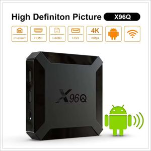 Hot X96Q 안드로이드 10.0 고속 스마트 TV 박스 2GB 16GB Allwinner H313 쿼드 코어 4K VS X96 미니 셋톱 박스 빠른 배송