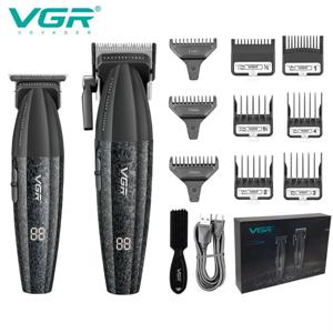 VGR 전문가용바리깡 바리캉 트리머 이발기 헤어트리머 전기이발기 헤어 클리퍼 헤어 트리머 전문가용 클리퍼 조절식 헤어 컷 머신 전기 클리퍼 9000 RPM 무선 남성용 헤어 트리머 V-640