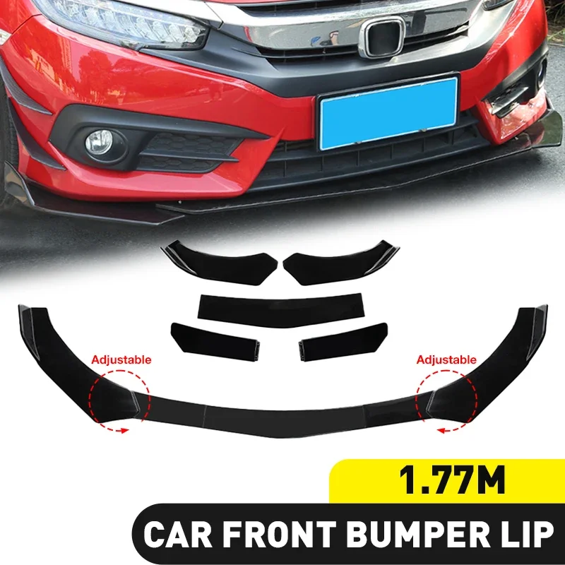 5Pcs 유니버설 카 앞 범퍼 분리기 범퍼 립 바디 키트 혼다 용 폭스 바겐 용 벤츠 용 BMW 용 오리 립 분리기