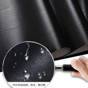 검은 나무 매트 가구 스티커 보잉 필름 pvc 접착 종이 다시 비닐 벽지 캐비닛 가구 나무 섬유 벽지