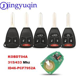 Jingyuqin KOBDT04A ID46 315/433 Mhz 닷지 RAM 지프 사령관 나침반 그랜드 체로키 리버티 랭글러 크라이슬러 용 원격 자동차 키