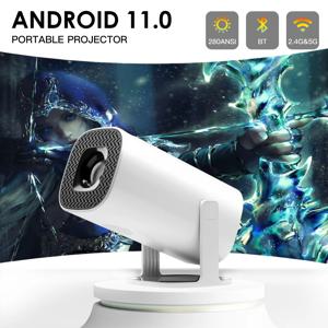 P30 스마트 미니 프로젝터 안드로이드 11 WiFi6 지원 4K 1080P BT5.0 프로젝터 1280*720P 홈 시네마 휴대용 프로젝터