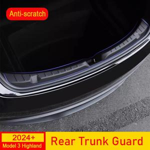 Tesla Model 3 Highland 2024 2025 트렁크 씰 프로텍터 주최자 안티 스크래치 카고 매트 임계 값 스트립 트림 보호 가드