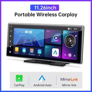 10.26인치 4K DVR 무선 CarPlay 안드로이드 오토 대시캠 GPS 네비게이션 170 °   광각 24시간 주차 모니터 야간 투시경