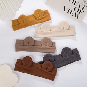 귀여운 곰 귀 아기 머리띠 한국어 솔리드 탄성 Hairbands 유아 소년 소녀 Hearwraps 부드러운 신생아 가을 겨울 터번 모자를 쓰고 있죠