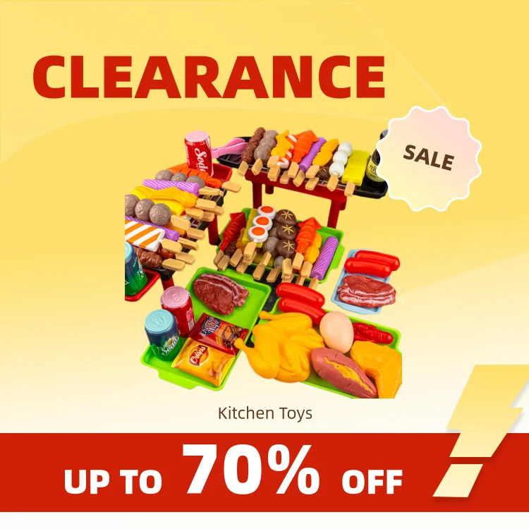 클리어런스_미니 키친 역할놀이 장난감 바베큐 세트 어린이 요리 시뮬레이션 음식 멀티세트 크리스마스 선물 유아용