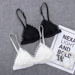 여성 섹시한 레이스 브래지어 와이어 무료 패딩 란제리 꽃 레이스 Bralette 여성 울트라 얇은 섹시한 브래지어 여자 속옷 A/B 컵