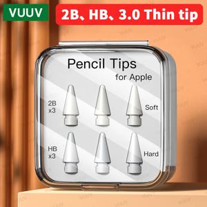 애플 펜슬 팁 이중 레이어 소프트 하드 펜촉 애플 펜슬 프로/1세대 2세대 USB C 2B HB 아이패드 펜슬 액세서리