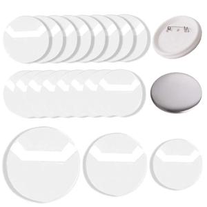 10pcs 지우기 라운드 배지 PVC 보호 케이스 핀 배지 보관 가방 DIY 만들기 배지 디스플레이 가방 포장 커버 재료