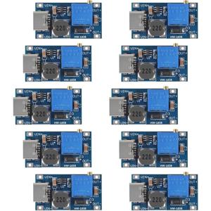10PCS Type-C MT3608 DC-DC 부스트 컨버터 2A 조정 가능한 스텝 업 모듈 전압 레귤레이터 보드 Arduino 용 2V-24V ~ 5/9/12/28V