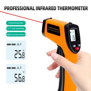 디지털 적외선 온도계 -50~600 ℃   GM320/GM320S/HW600/HW550 LCD 디스플레이 비접촉 온도계 고온계 IR 레이저 포인트