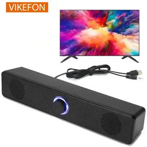 긴 데스크탑 듀얼 스피커 유선 1002, 무선 Bluetooth 3511, USB 전원, AUX 3.5mm, LED 조명 3D 스테레오 노트북 TV 스피커
