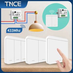10A 110V 220V 무선 ON OFF 스위치 RF433 모듈 원격 제어 조명 스위치 1/2/3 갱 벽 스위치 (전구, 샹들리에용)
