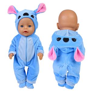 17 인치 인형 용 43 cm 인형 복장 아기 태어난 인형 귀여운 점퍼 Rompers 정장 + 신발 인형에 따뜻한 옷 아기 크리스마스 선물