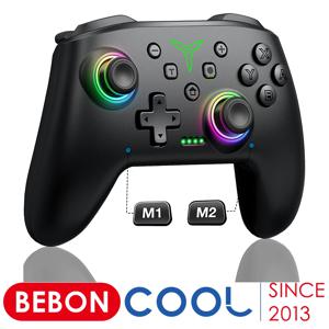 Dinofire Wireless Bluetooth RGB Controller for Nintendo Switch/Switch OLED/Switch Lite/PC/Mobile Gamepad Multi-Function Joystick